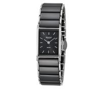Quarzuhr REGENT, silber (schwarz, silberfarben), Armbanduhren, Damen, Quarzuhr, Armbanduhr, Damenuhr, analog (33021667-0) schwarz, silberfarben
