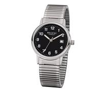 Quarzuhr REGENT, silber (silberfarben), Armbanduhren, Herren, Quarzuhr, Armbanduhr, Herrenuhr, Edelstahlarmband, analog, Tag (60431664-0) silberfarben