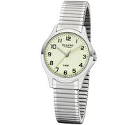 Quarzuhr REGENT, silber (silberfarben, beige), Armbanduhren, Damen, Quarzuhr, Armbanduhr, Damenuhr, Flexband, Zugband, Edelstahlarmband (87135618-0) silberfarben, beige