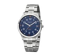 Quarzuhr REGENT, silber (silberfarben, blau), Armbanduhren, Herren, Quarzuhr, Armbanduhr, Damenuhr, Herrenuhr, Edelstahlarmband, analog, Beleuchtung (37935341-0) silberfarben, blau