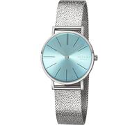 Quarzuhr REGENT, silber (silberfarben, hellblau), Armbanduhren, Damen, Quarzuhr, Armbanduhr, Damenuhr, Edelstahlarmband, analog (88122661-0) silberfarben, hellblau