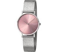 Quarzuhr REGENT, silber (silberfarben, rosa), Armbanduhren, Damen, Quarzuhr, Armbanduhr, Damenuhr, Edelstahlarmband, analog (39159000-0) silberfarben, rosa