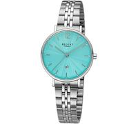 Quarzuhr REGENT, silber (silberfarben, türkis), Armbanduhren, Damen, Armbanduhr, Damenuhr, Datum, Glassteine, Edelstahlarmband,Geschenkidee (81832466-0) silberfarben, türkis
