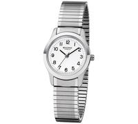 Quarzuhr REGENT, silber (silberfarben, weiß), Armbanduhren, Damen, Quarzuhr, Armbanduhr, Damenuhr, Flexband, Zugband, Edelstahlarmband, Ø ca. 27 mm (82271706-0) silberfarben, weiß