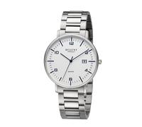Quarzuhr REGENT, silberfarben, weiß, Armbanduhren, Herren, Quarzuhr, Armbanduhr, Herrenuhr, Edelstahlarmband, analog, Tag (50146461-0) silberfarben, weiß