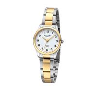 Quarzuhr REGENT, silbergoldfarben, Armbanduhren, Damen, Quarzuhr, Armbanduhr, Damenuhr, Edelstahlarmband, analog (61517565-0) silbergoldfarben