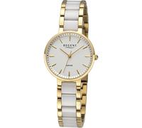 Regent 12211129 Damenuhr Keramik Goldfarben/Weiß