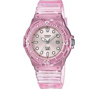 Quarzuhr, rosa (rosa (transparent)), CASIO TIMELESS COLLECTION, Armbanduhren, Kinder, Quarzuhr, Armbanduhr, Kinder, Jugendliche, bis 10 bar wasserdicht, Leuchtzeiger (39290104-0) rosa (transparent)