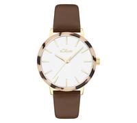 Quarzuhr S.OLIVER "Acetate Circle", braun, Armbanduhren, Damen, Quarzuhr, Armbanduhr, Damenuhr, analog (41002162-0) braun