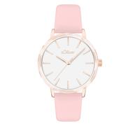 Quarzuhr S.OLIVER "Acetate Circle", rosa, Armbanduhren, Damen, Quarzuhr, Armbanduhr, Damenuhr, analog (29004739-0) rosa