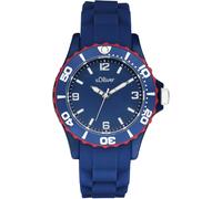 Quarzuhr S.OLIVER, blau (dunkelblau), Armbanduhren, Kinder, Quarzuhr, Armbanduhr, Kinderuhr, analog, Silikonarmband, Geschenkidee (26192918-0) dunkelblau