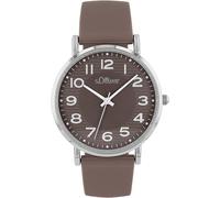 Quarzuhr S.OLIVER, braun (taupe), Armbanduhren, Damen, Quarzuhr, Armbanduhr, Damenuhr, analog, Silikonarmband (25441849-0) taupe