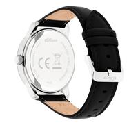 Quarzuhr S.OLIVER "Core Round", schwarz, Armbanduhren, Herren, Quarzuhr, Armbanduhr, Herrenuhr, analog (19178351-0) schwarz