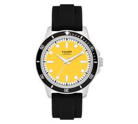 Quarzuhr S.OLIVER "Elegant Silicone", gelb (schwarz, gelb), Armbanduhren, Herren, Quarzuhr, Armbanduhr, Herrenuhr, Silikonarmband, analog (46504862-0) schwarz, gelb