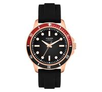Quarzuhr S.OLIVER "Elegant Silicone", rosa (schwarz, rosé), Armbanduhren, Herren, Quarzuhr, Armbanduhr, Herrenuhr, Silikonarmband, analog (13341807-0) schwarz, rosé
