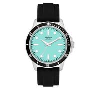 Quarzuhr S.OLIVER "Elegant Silicone", schwarz (schwarz, türkis), Armbanduhren, Herren, Quarzuhr, Armbanduhr, Herrenuhr, Silikonarmband, analog (79198468-0) schwarz, türkis