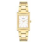 Quarzuhr S.OLIVER "Line Time", gold (goldfarben), Armbanduhren, Damen, Quarzuhr, Armbanduhr, Damenuhr, Edelstahlarmband, analog (32784533-0) goldfarben