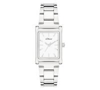 Quarzuhr S.OLIVER "Line Time", silber (silberfarben), Armbanduhren, Damen, Quarzuhr, Armbanduhr, Damenuhr, Edelstahlarmband, analog (95423743-0) silberfarben