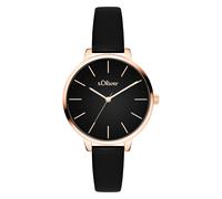 Quarzuhr S.OLIVER "Lovely Time", schwarz, Armbanduhren, Damen, Quarzuhr, Armbanduhr, Damenuhr, analog (96179741-0) schwarz