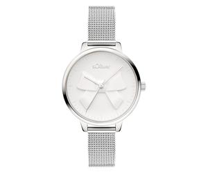 Quarzuhr S.OLIVER "Lovely Time", silberfarben, Armbanduhren, Damen, Quarzuhr, Armbanduhr, Damenuhr, Edelstahlarmband, analog (36958523-0) silberfarben