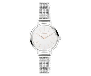 Quarzuhr S.OLIVER "Petite Time", silber (silberfarben), Armbanduhren, Damen, Quarzuhr, Armbanduhr, Damenuhr, Edelstahlarmband, analog (43757616-0) silberfarben