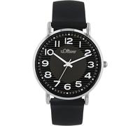 Quarzuhr S.OLIVER, schwarz, Armbanduhren, Damen, Quarzuhr, Armbanduhr, Damenuhr, analog, Silikonarmband (98132865-0) schwarz