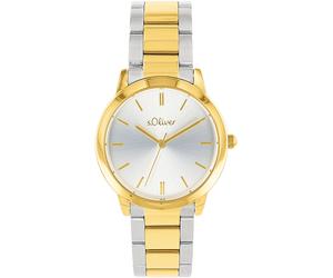 Quarzuhr S.OLIVER, silber (goldfarben, silberfarben), Armbanduhren, Damen, Quarzuhr, Armbanduhr, Damenuhr, Mineralglas, analog (24458154-0) goldfarben, silberfarben