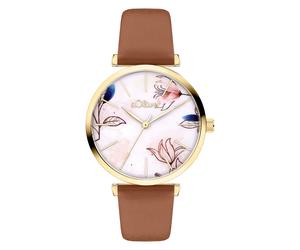 Quarzuhr S.OLIVER "Soft Connection", braun, Armbanduhren, Damen, Quarzuhr, Armbanduhr, Damenuhr, analog (81305133-0) braun