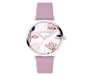 Quarzuhr S.OLIVER "Soft Connection", lila, Armbanduhren, Damen, Quarzuhr, Armbanduhr, Damenuhr, Silikonarmband, analog (87732205-0) lila