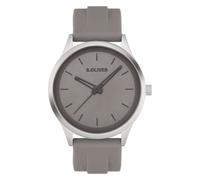 Quarzuhr S.OLIVER "Sport Silicone", grau, grau, Armbanduhren, Herren, Quarzuhr, Armbanduhr, Herrenuhr, Silikonarmband, analog (36688003-0) grau, grau
