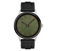Quarzuhr S.OLIVER "Sport Silicone", schwarz, grün, Armbanduhren, Herren, Quarzuhr, Armbanduhr, Herrenuhr, Silikonarmband, analog (61973549-0) schwarz, grün