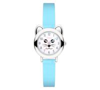 Quarzuhr S.OLIVER "The Cat", blau, Armbanduhren, Kinder, Quarzuhr, Armbanduhr, Silikonarmband, Kinderuhr, Mädchen, analog (30421829-0) blau
