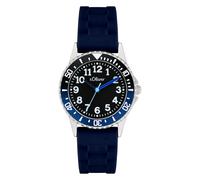 Quarzuhr S.OLIVER "The Happy Time", blau, Armbanduhren, Kinder, Quarzuhr, Armbanduhr, Silikonarmband, Kinderuhr, Mädchen, Junge, analog (56910603-0) blau