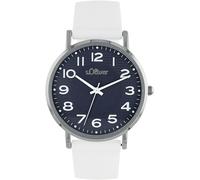 Quarzuhr S.OLIVER, weiß, Armbanduhren, Damen, Quarzuhr, Armbanduhr, Damenuhr, analog, Silikonarmband (26282155-0) weiß