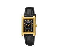 Quarzuhr, schwarz, CASIO TIMELESS COLLECTION, Armbanduhren, Damen, Quarzuhr, Armbanduhr, Damenuhr, Lederarmband, analog (19934922-0) schwarz