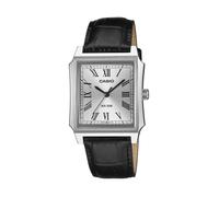 Quarzuhr, schwarz, CASIO TIMELESS COLLECTION, Armbanduhren, Herren, Quarzuhr, Armbanduhr, Herrenuhr, Lederarmband, analog (74444706-0) schwarz