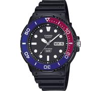 Quarzuhr, schwarz, CASIO TIMELESS COLLECTION, Armbanduhren, Herren, Quarzuhr, Armbanduhr, Herrenuhr, Wochentag, bis 10 bar wasserdicht, Resinarmband (36489559-0) schwarz