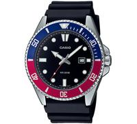 Quarzuhr, schwarz (rot, schwarz), CASIO TIMELESS COLLECTION, Armbanduhren, Herren, Quarzuhr, Armbanduhr, Herrenuhr,bis 20 bar wasserdicht, Datum, Resinarmband (97825827-0) rot, schwarz