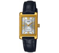 Quarzuhr, schwarz (schwarz, goldfarben), CASIO TIMELESS COLLECTION, Armbanduhren, Damen, Quarzuhr, Armbanduhr, Damenuhr, analog, Lederarmband (87982754-0) schwarz, goldfarben