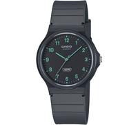 Quarzuhr, schwarz (schwarz, schwarz, grün), CASIO TIMELESS COLLECTION, Armbanduhren, Damen, Quarzuhr, Armbanduhr, Damenuhr, Herrenuhr, analog, Resinarmband (60283549-0) schwarz, schwarz, grün