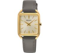 Quarzuhr SEIKO, grau, Armbanduhren, Damen, Quarzuhr, Armbanduhr, Damenuhr, Lederarmband (88449508-0) grau