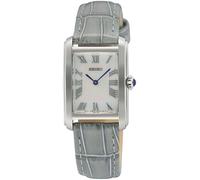 Quarzuhr SEIKO, grau, Armbanduhren, Damen, Quarzuhr, Armbanduhr, Damenuhr, Lederarmband, analog, Perlmutt (70860869-0) grau