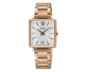Quarzuhr SEIKO, roségoldfarben, Armbanduhren, Damen, Quarzuhr, Armbanduhr, Damenuhr, Edelstahlarmband, analog (38391912-0) roségoldfarben
