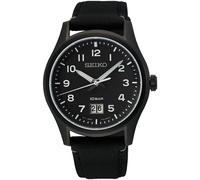 Quarzuhr SEIKO, schwarz, Armbanduhren, Herren, Quarzuhr, Armbanduhr, Damenuhr, Herrenuhr, Nylonarmband, Big Date, Saphirglas (92841227-0)
