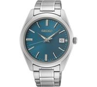 Quarzuhr SEIKO, silber (silberfarben, blau), Armbanduhren, Damen, Quarzuhr, Armbanduhr, Herrenuhr, Damenuhr, Datum, Saphirglas, Edelstahlarmband (28572119-0) silberfarben, blau