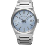 Quarzuhr SEIKO, silber (silberfarben, hellblau), Armbanduhren, Herren, Quarzuhr, Armbanduhr, Herrenuhr, Edelstahlarmband, analog, Datum (78160829-0) silberfarben, hellblau