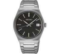 Quarzuhr SEIKO, silber (silberfarben, schwarz), Armbanduhren, Damen, Quarzuhr, Armbanduhr, Herrenuhr, Damenuhr, Datum, Saphirglas, Edelstahlarmband (37859144-0) silberfarben, schwarz