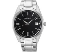 Quarzuhr SEIKO, silber (silberfarben, schwarz, schwarz), Armbanduhren, Damen, silberfarben, Quarzuhr, Armbanduhr, Herrenuhr, Damenuhr, Datum, Saphirglas, Edelstahlarmband (96178229-0) silberfarben, sc