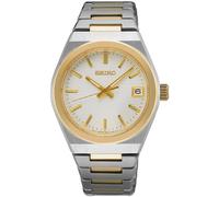 Quarzuhr SEIKO, silber (silberfarben, weiß), Armbanduhren, Damen, Quarzuhr, Armbanduhr, Damenuhr, Edelstahlarmband, Datum, Saphirglas (77465053-0) silberfarben, weiß