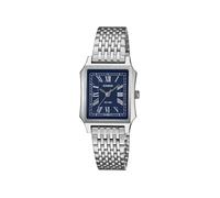 Quarzuhr, silber (edelstahlfarben, blau), CASIO TIMELESS COLLECTION, Armbanduhren, Damen, Quarzuhr, Armbanduhr, Damenuhr, Edelstahlarmband, analog (78265565-0) edelstahlfarben, blau